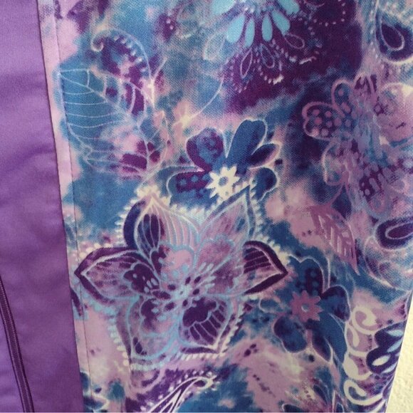 Vintage Collections Etc Long Purple Blue Paisley Zip Robe Housecoat Womens M - Picture 8 of 10